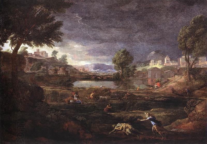 Nicolas Poussin Strormy Landscape Pyramus and Thisbe China oil painting art